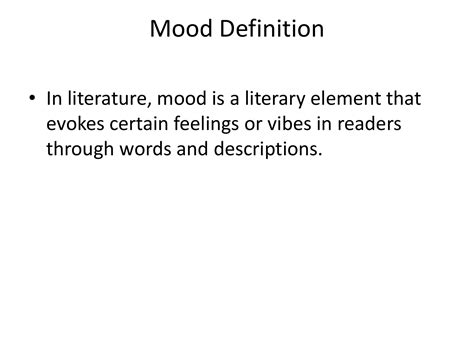 Mood Definition in Poetry: A Multi-Faceted Exploration